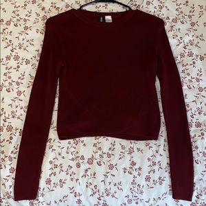 burgundy sweater from H&M